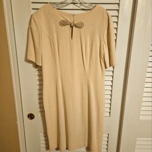 Elegant Cream Dress By Ann Tobias Size 12